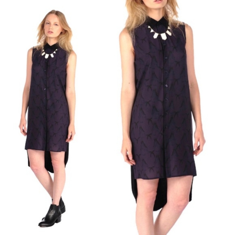 House Of Harlow High Low Hannah Collared Dress NWT